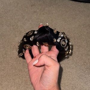 Aldo Black and Gold Embellished Headband